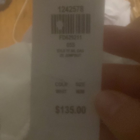 NWT WHITE STRAPLESS SMOCKED JUMPSUIT W/POCKETS - Picture 5 of 5